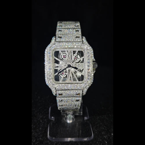 Moissanite Skeleton Watch